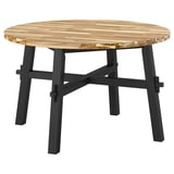 SKOGSTA Table, acacia/noir, 47 1/4 "