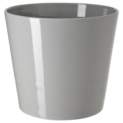 SKOGSVINBÄR Cache-pot, intérieur/extérieur gris, 9 ½ "