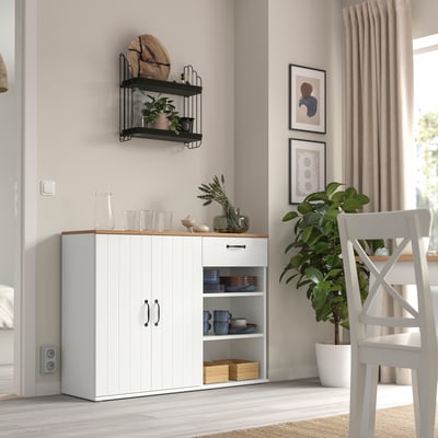 SKRUVBY Buffet, blanc, 47 1/4x14 3/4x35 3/8 "