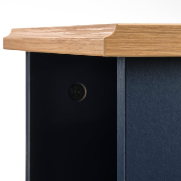SKRUVBY Table d'appoint, bleu-noir, 15 3/4x12 5/8 "
