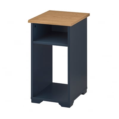 SKRUVBY Table d'appoint, bleu-noir, 15 3/4x12 5/8 "