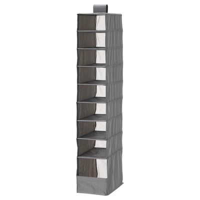 SKUBB Rangement 9 compartiments, gris foncé, 8 ¾x13 ½x47 ¼ "