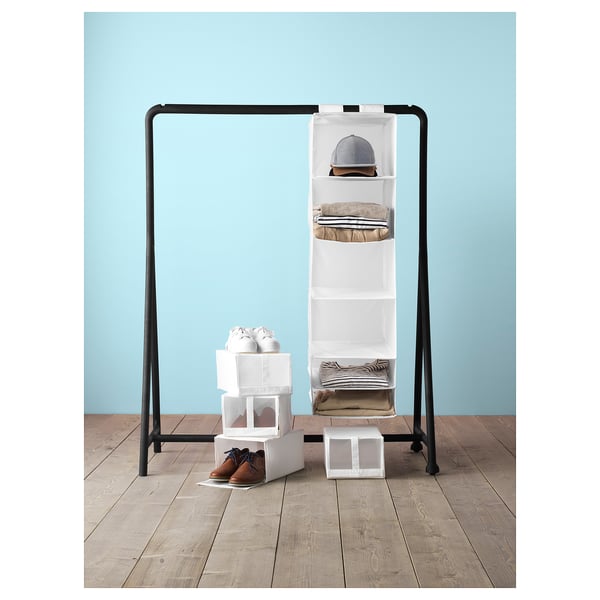 SKUBB Rangement à 6 compartiments, blanc, 13 ¾x17 ¾x49 ¼ "