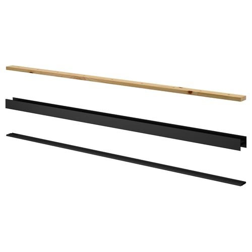 SKYTTA Rail pour structure pte coulissante, rail à 2 voies noir