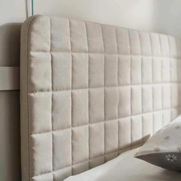 SLÄKT Tête de lit avec housse, Vissle beige