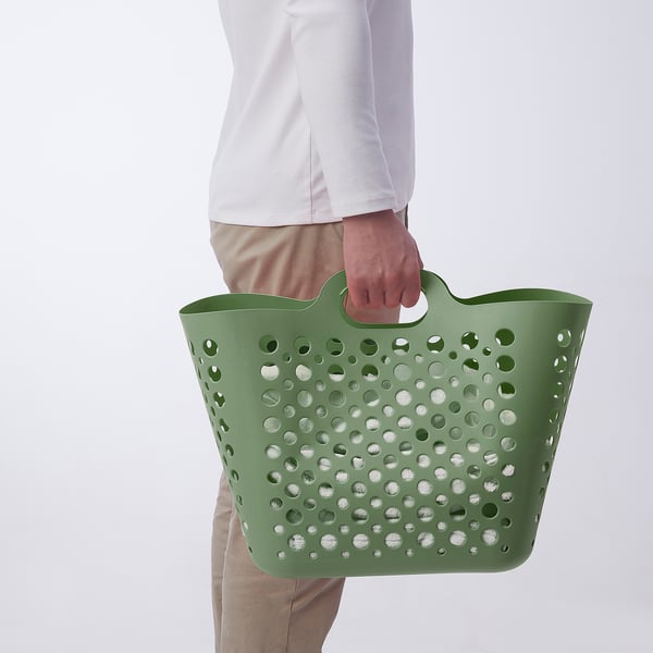 SLIBB Panier à lessive souple, vert, 6 gallon
