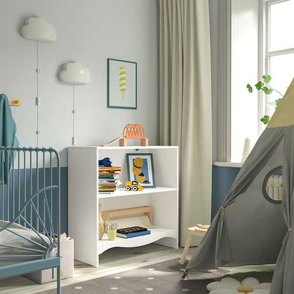 SMÅGÖRA Table à langer/bibliothèque, blanc