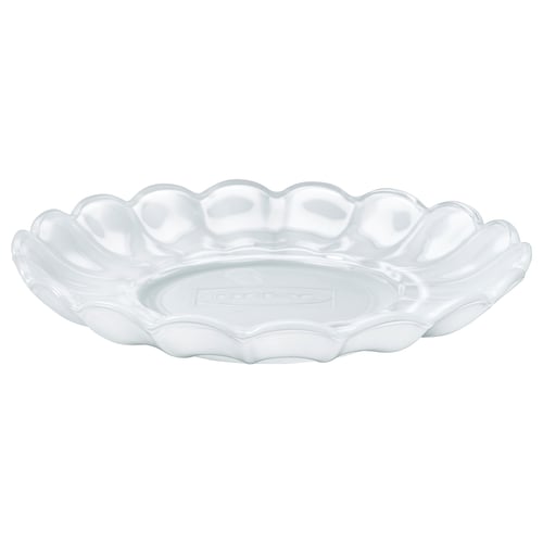 SMÅNÄCKROS Plat pour bougie, blanc, 5 ½ "