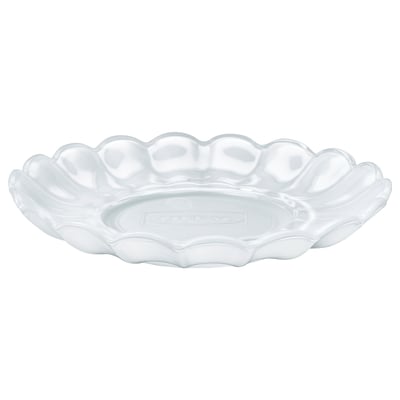 SMÅNÄCKROS Plat pour bougie, blanc, 5 ½ "