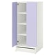 SMÅSTAD / UPPFÖRA Armoire-penderie, blanc mauve/avec 3 tablettes, 23 5/8x25 5/8x53 1/2 "