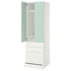 SMÅSTAD / UPPFÖRA Armoire-penderie, blanc vert clair/avec 3 tiroirs, 23 5/8x25 5/8x77 1/8 "
