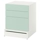 SMÅSTAD / UPPFÖRA Commode à 3 tiroirs, blanc/vert clair, 23 5/8x25 5/8x29 7/8 "