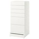 SMÅSTAD / UPPFÖRA Commode à 6 tiroirs, blanc/blanc, 23 5/8x25 5/8x53 1/2 "