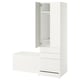 SMÅSTAD / UPPFÖRA Rangement, blanc blanc/avec banc, 59x25 5/8x77 1/8 "