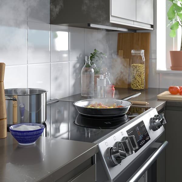SNESSLINGE Cuisinière à surface vitrocéramique, acier inox, 30 "