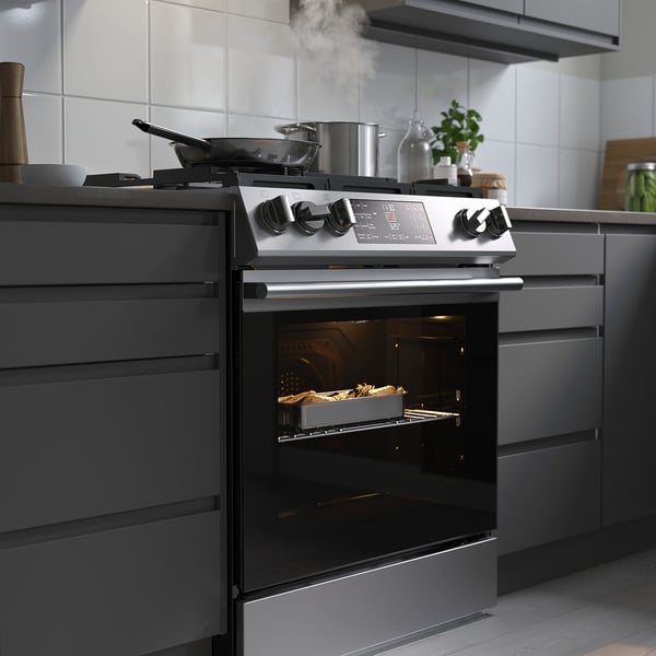 SNESSLINGE Cuisinière av table cuisson à gaz, acier inox, 30 "