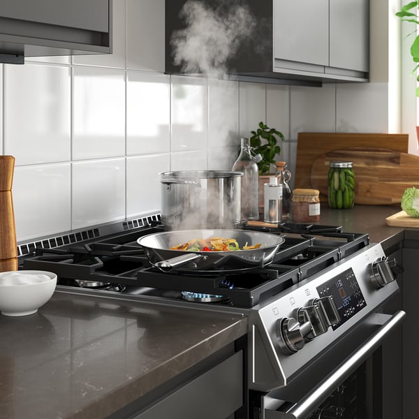 SNESSLINGE Cuisinière av table cuisson à gaz, acier inox, 30 "