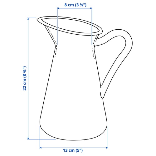 SOCKERÄRT Vase/pichet, blanc, 8 ¾ "