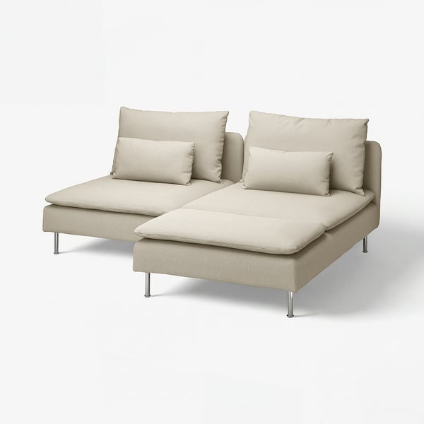 SÖDERHAMN Causeuse et méridienne, Fridtuna beige clair