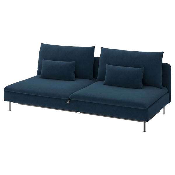 SÖDERHAMN Housse module canapé-lit 3p, Kelinge bleu foncé