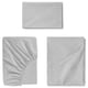 SOLFIBBLA Ensemble draps, gris blanc/rayure, 1 place