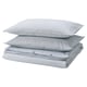 SOLFIBBLA Housse de couette et taie(s), blanc bleu/rayure, 2 places/grand 2 places