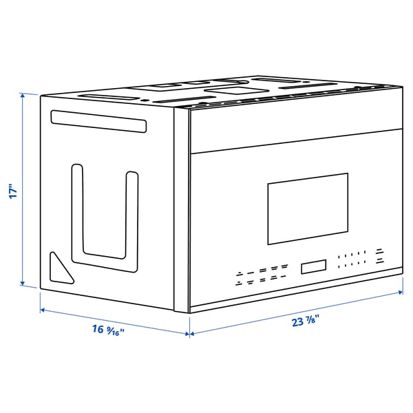 SOLNEBO Micro-ondes au-dessus cuisinière, acier inox, 24 "