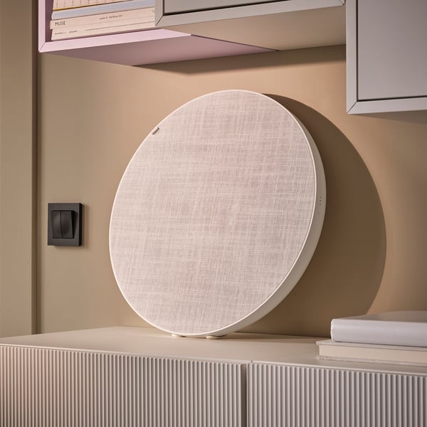 SOLSKYDD Haut-parleur bluetooth, blanc, 18 "