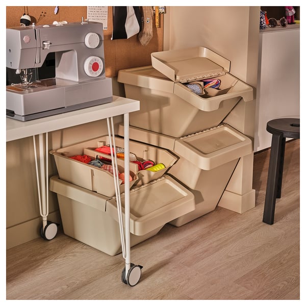 SORTERA Accessoire avec compartiments, beige, 15x17 3/4x5 1/2 "