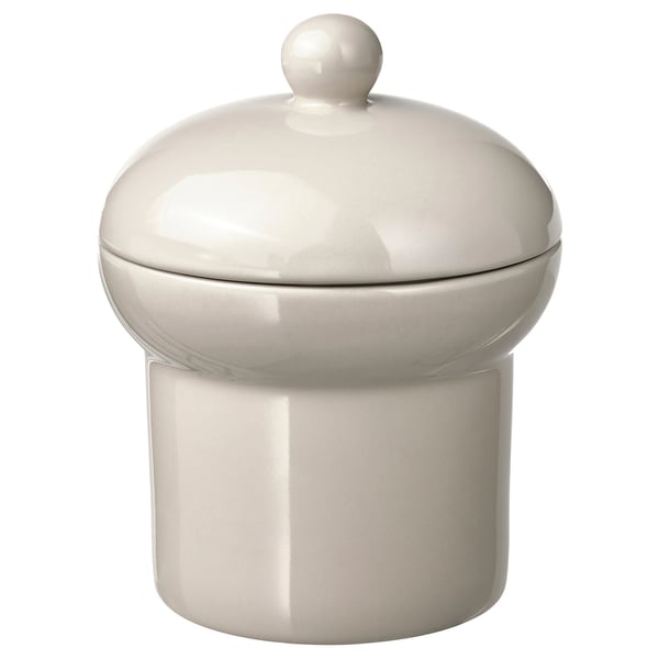 SPINNARHAJ Bocal avec couvercle, blanc cassé, 5 "