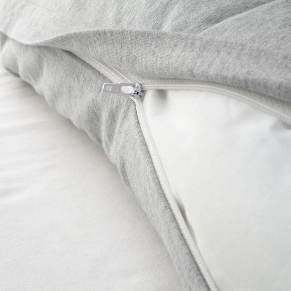 SPJUTVIAL Housse de couette et taie(s), gris clair/mélange, 2 places/grand 2 places