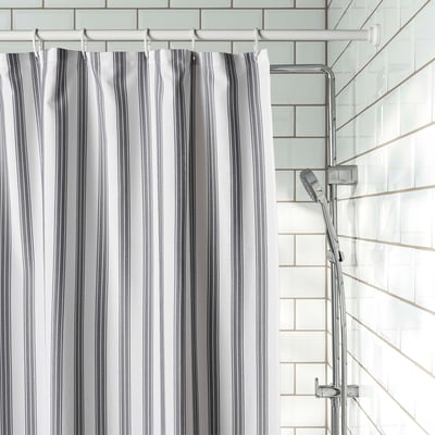 STAVBJÖRNBÄR Rideau de douche, noir/blanc, 72x72 "