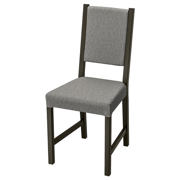 STEFAN Chaise, brun-noir/Knisa gris/beige