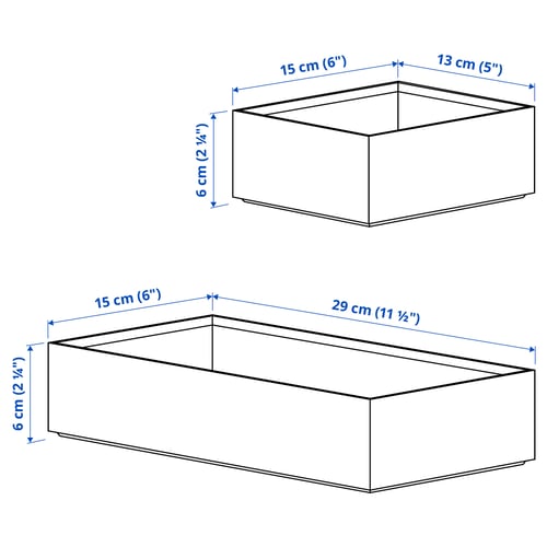 STEGESUND Boîtes, 2 pièces, bambou clair