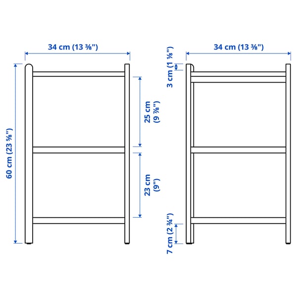 STEGESUND Tablette d'angle, bambou clair, 13 3/8x13 3/8x23 5/8 "