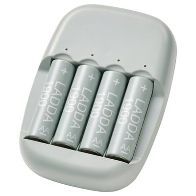 STENKOL / LADDA Chargeur et 4 piles