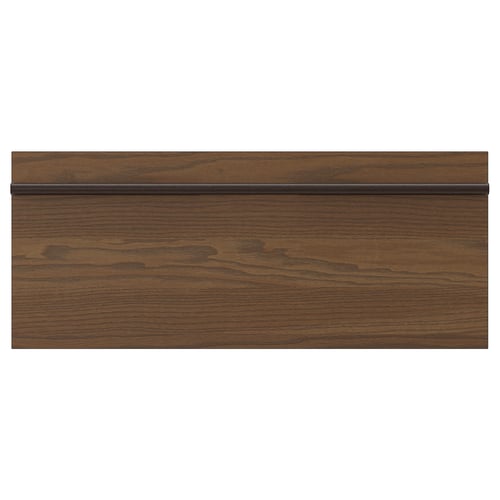STENSTA Façade de tiroir, brun foncé frêne plaqué, 24x10 "