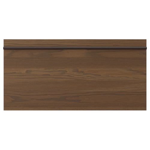 STENSTA Façade de tiroir, brun foncé frêne plaqué, 30x15 "