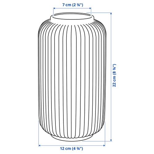 STILREN Vase, blanc, 8 ¾ "