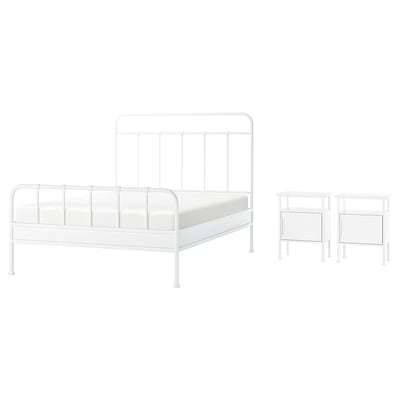 STJÄRNÖ / GRÅFJÄLLET Mobilier chambre, ensemble de 3, blanc, Deux places
