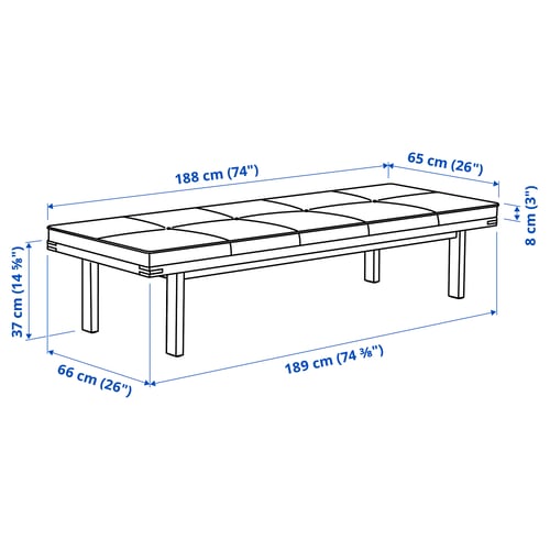 STOCKHOLM 2025 Banc et coussin