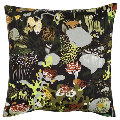 STOCKHOLM 2025 Housse de coussin, noir/multicolore, 20x20 "