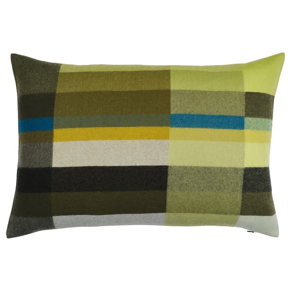 STOCKHOLM 2025 Housse de coussin, vert foncé/bleu-vert, 16x23 "