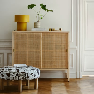 STOCKHOLM 2025 Lampe de table, jaune/textile, 14 "
