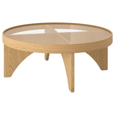 STOCKHOLM 2025 Table basse, chêne plaqué verre