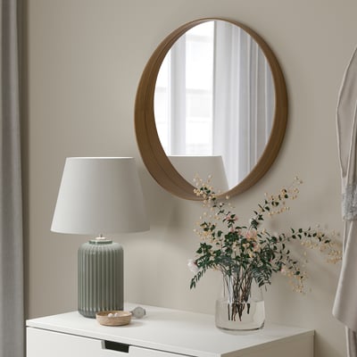 STOCKHOLM Miroir, noyer plaqué, 23 5/8 "