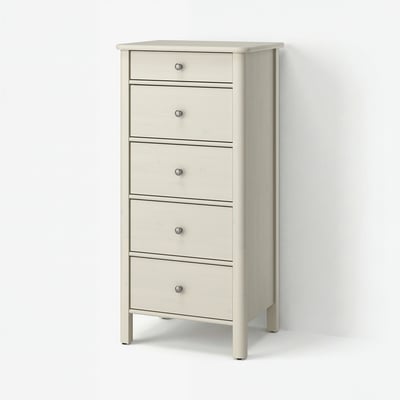 STOREMOLLA Commode à 5 tiroirs, gris-beige clair teinté, 24 3/4x19 5/8x51 5/8 "