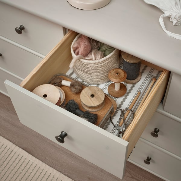 STOREMOLLA Commode à 8 tiroirs, gris-beige clair teinté, 67 3/8x19 5/8x35 7/8 "