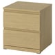 STORKLINTA Commode à 2 tiroirs, eff chêne, 19 5/8x18 7/8x20 7/8 "