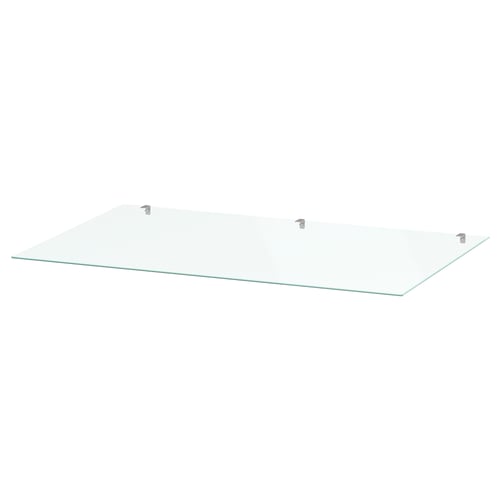 STORKLINTA Plateau en verre, transparent, 27 1/2x18 7/8 "